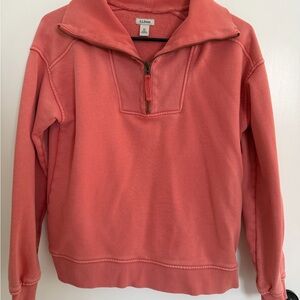 L.L. Bean Pink Half-Zip Sweater